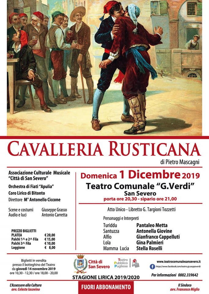 locandina Cavalleria Rusticana 2019